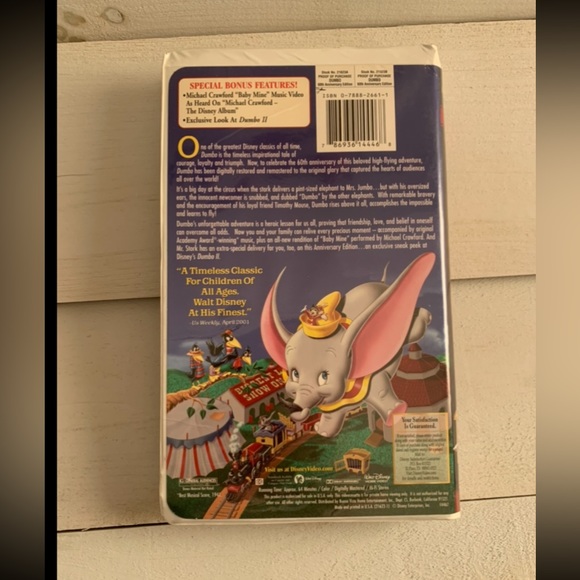 Rare 2001 vhs 60th anniversary edition dumbo - Picture 4 of 4